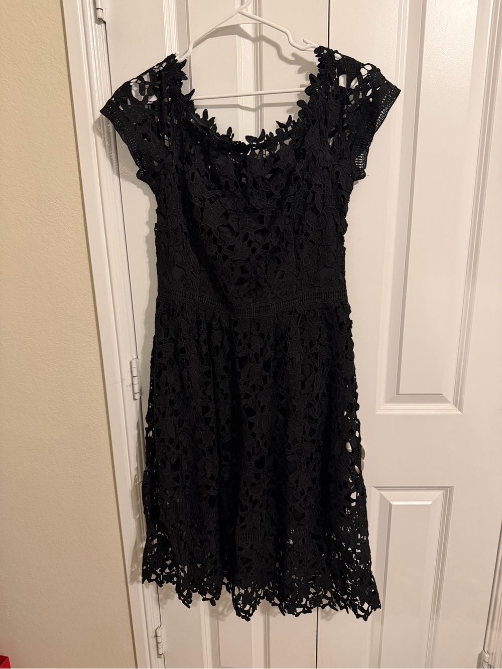 Off Shoulder Lace Midi Dress